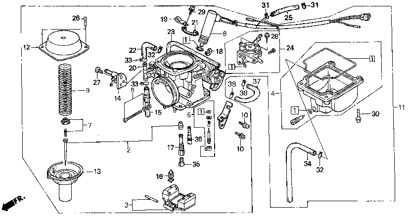 Jet Kits How to :: Carburetor Diagrams :: CN250 1986-1997 - CarbJetKits